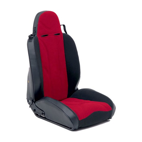 Front Passenger Seat XRC Racing Style Red-Black Smittybilt - Jeep Wrangler YJ