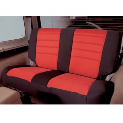 Rear Seat Cover Neoprene Red-Black Smittybilt - Jeep Wrangler JK 4D 08-12
