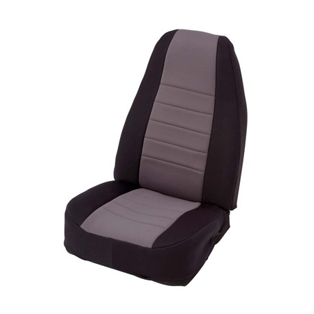 Front Seat Covers Neoprane Gray-Black Smittybilt - Jeep Wrangler YJ 91-95