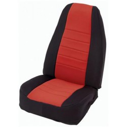 Front Seat Covers Neoprane Red-Black Smittybilt - Jeep Wrangler YJ 91-95