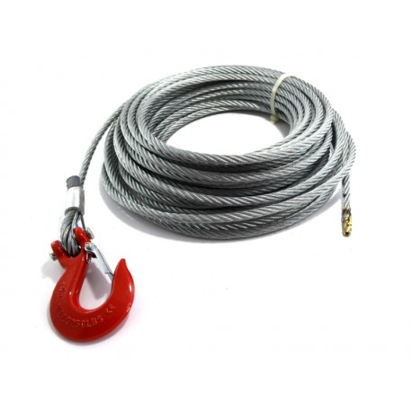 Ocelové lano 25m 10mm s hákem
