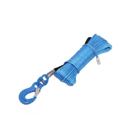Syntetické lano s hákem 5 mm (DYNEEMA) 30 m, modré